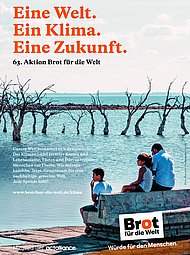 Plakat der 63. Aktion Brot für die Welt zum Thema Klima