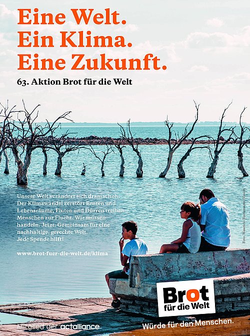 Plakat der 63. Aktion Brot für die Welt zum Thema Klima